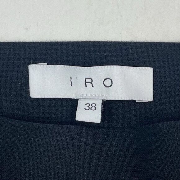 IRO Moore Black Dress Pants 6 Straight Leg Crop Capsule Minimalist Academia 38 - Picture 5 of 13